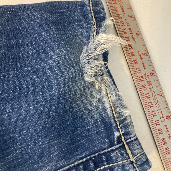 Preowned ITZME USA Womens Straight Leg Slim Fit Distressed Low Waist Y2K Jeans 7 - Picture 7 of 8